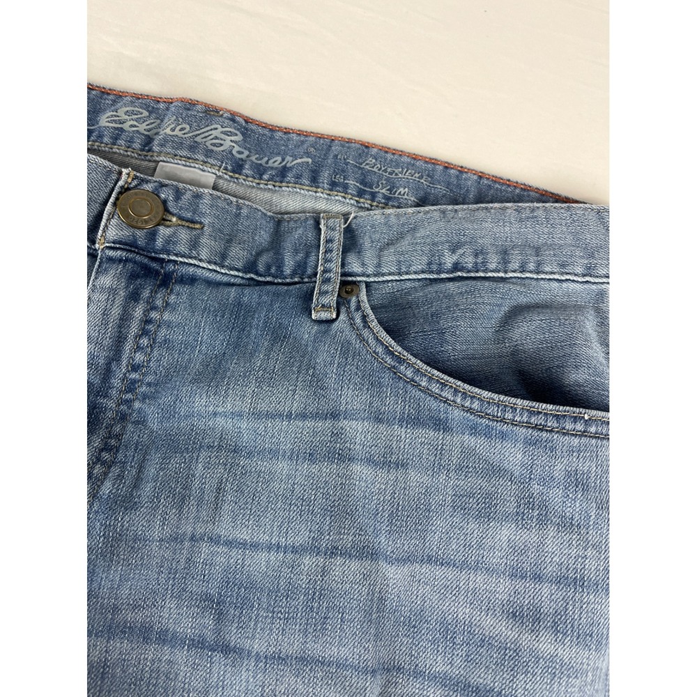 Eddie Bauer Jeans Womens 10 Blue Boyfriend Slim Fit Denim‎ Straight Leg Casual